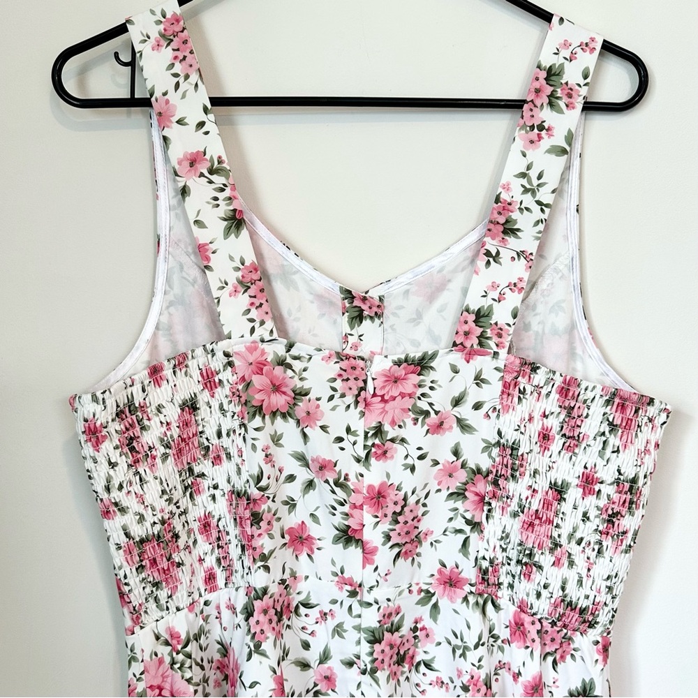 NWT Belle Poque Pink Floral Sleeveless Dress - Size: Extra Large - Picture 8 of 9